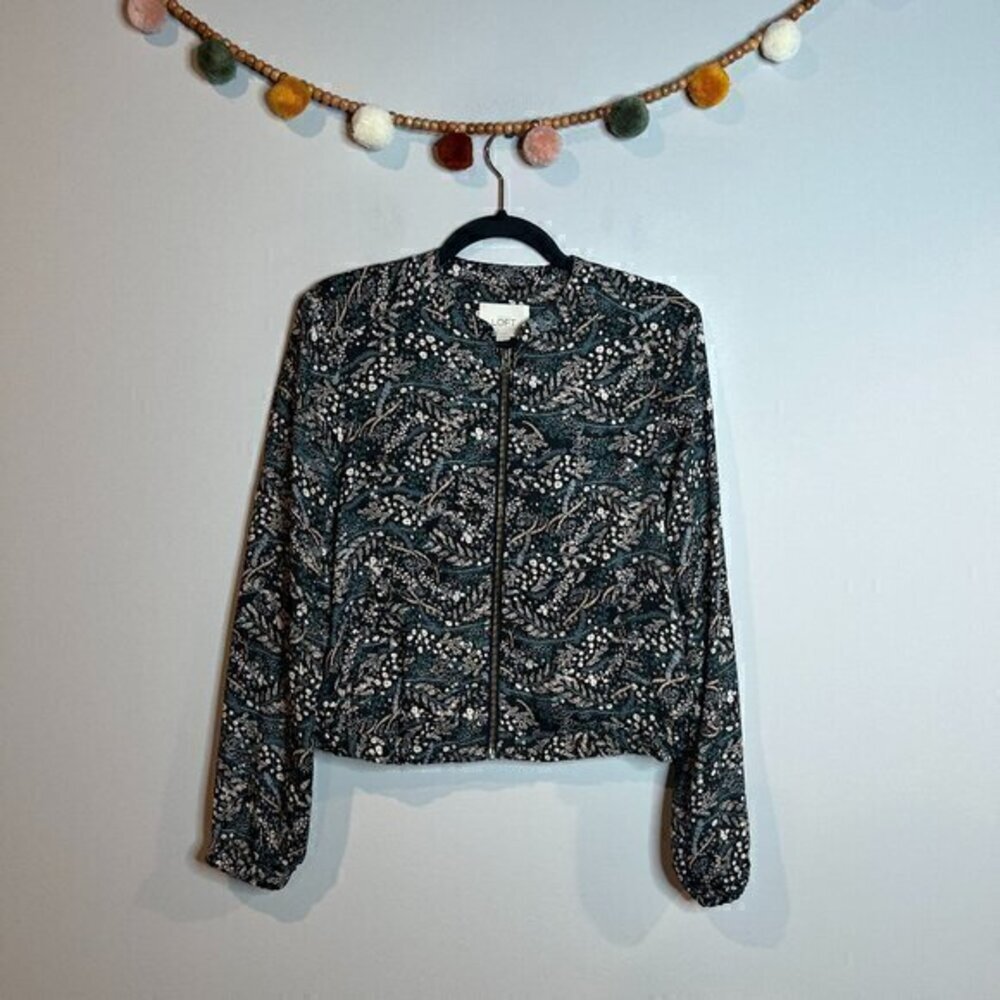 Loft floral patterned lightweight jacket - image 1